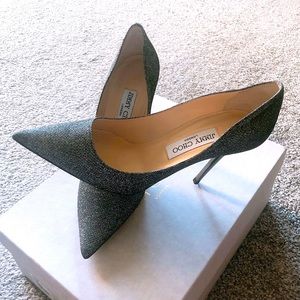 Jimmy choo lame glitter high heel